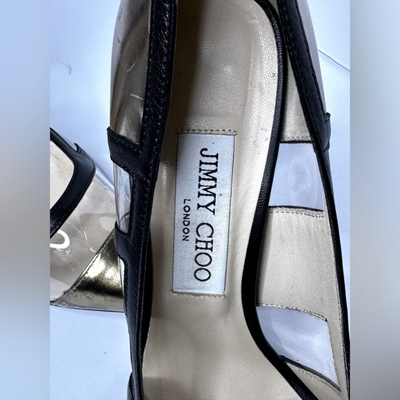 JIMMY CHOO 'Romy' Pump in Metallic Mic Leather, size 38.5 - Picture 9 of 15